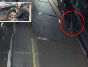 Alanya’da yaklaşık 20 aracın lastiklerinin kesilmesi güvenlik kamerasında