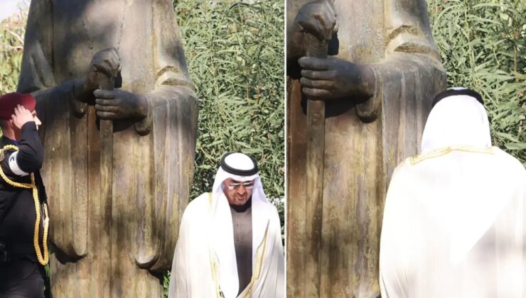 BAE Devlet Başkanı Al Nahyan, Türklerin katili 3. Makarios’un anıtına çelenk bıraktı