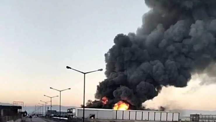 Denizli’de filtre sistemi üretilen fabrikada yangın