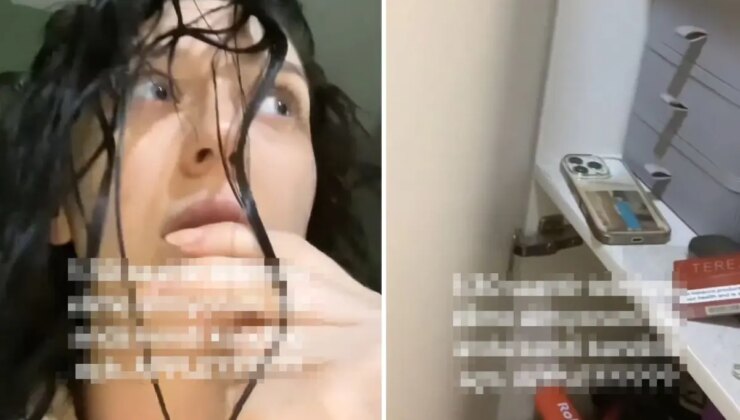 Duştan çıkan genç kadın, dolaptaki telefonundan gelen sesle şoke oldu