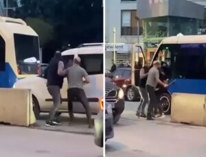 Eline aldığı sopayla trafikte dehşet saçtı