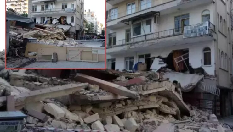 Faciaya ramak kaldı! Yıkılan bina apartmanın üzerine düştü