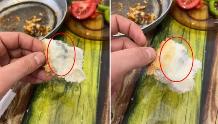 Fırından aldığı ekmeğin içinden jilet çıktı