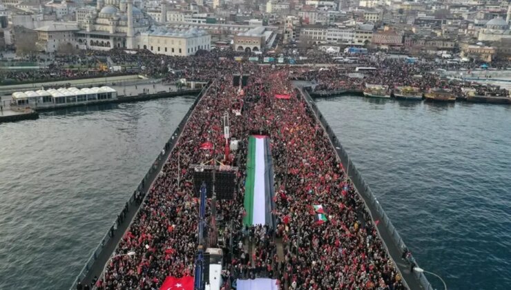 Galata Köprüsü’nde Filistin için büyük yürüyüş! İşte kapatılacak yollar
