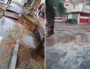 İçme suyu borusu patladı: 3 mahalle göle döndü, yol çöktü