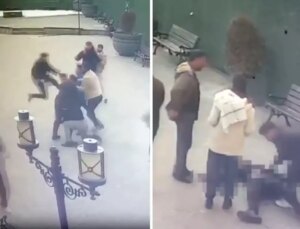 Kavga değil meydan savaşı! İşte dehşet görüntüleri