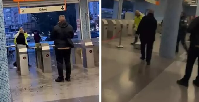 Metroda arbede! Güvenlik görevlilerine böyle saldırdılar