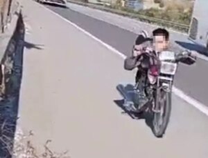 Otoyolda tehlikeli yolculuk: Ehliyetsiz sürücüye 63 bin lira ceza