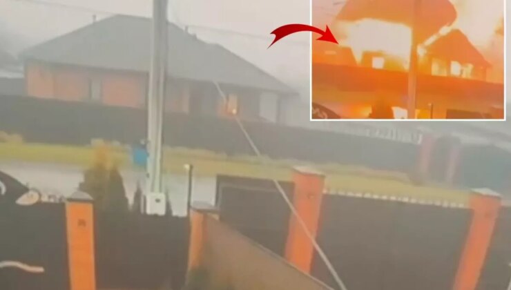 Rusya’da bir evde gaz patlaması! O anlar saniye saniye kamerada