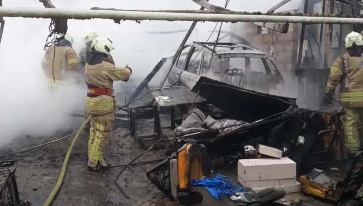 Sarıyer’de iş yerinde yangın