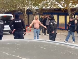 Yıkıma gelen polise direnip bıçakla kendisine zarar verdi