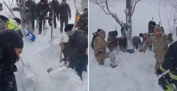 Van’da düşen çığın altında kalan anne ve 2 çocuğu kurtarıldı